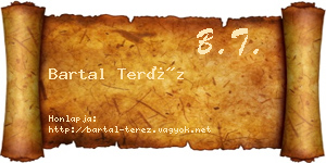 Bartal Teréz névjegykártya