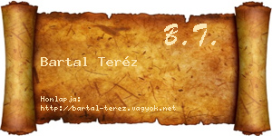 Bartal Teréz névjegykártya